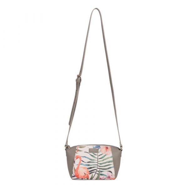 David Jones Cross Body Bag with grab handle in Grey.