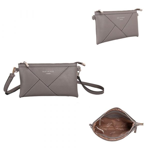 Red Cuckoo Grey Clutch/Crossbody Bag - Image 3