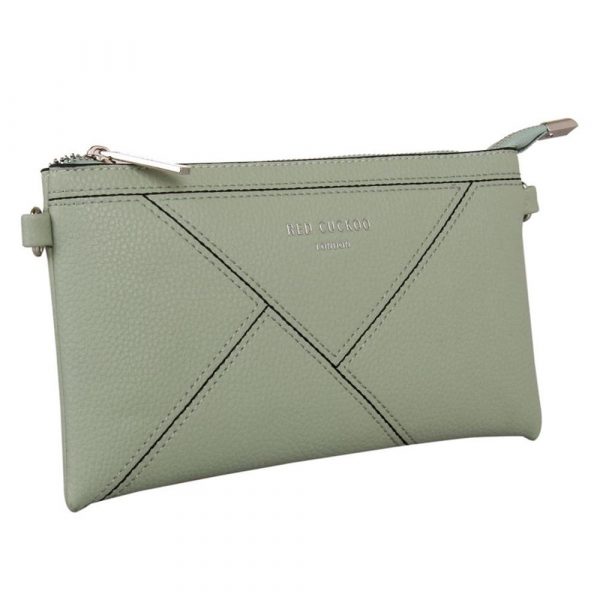 Red Cuckoo Green Clutch/Crossbody Bag