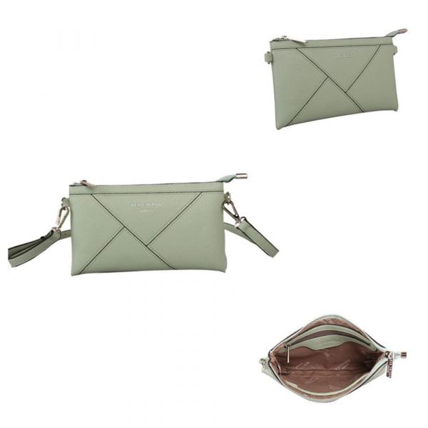 Red Cuckoo Green Clutch/Crossbody Bag - Image 3