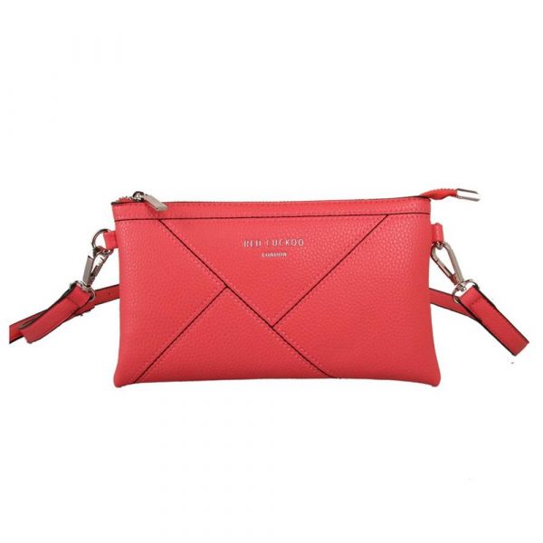 Red Cuckoo Coral Clutch/Crossbody Bag - Image 2