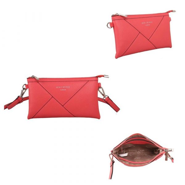 Red Cuckoo Coral Clutch/Crossbody Bag - Image 3