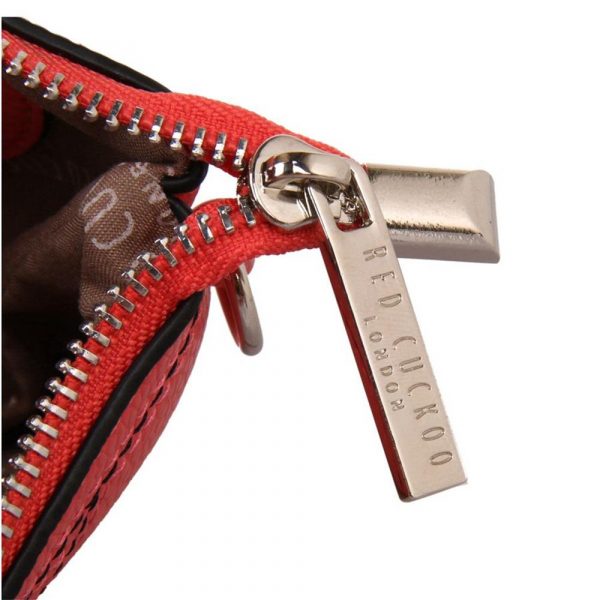Red Cuckoo Coral Clutch/Crossbody Bag - Image 4