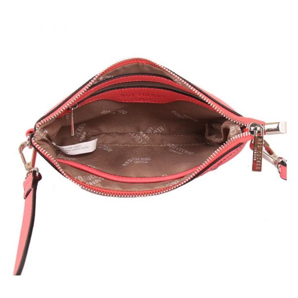 Red Cuckoo Coral Clutch/Crossbody Bag - Image 5