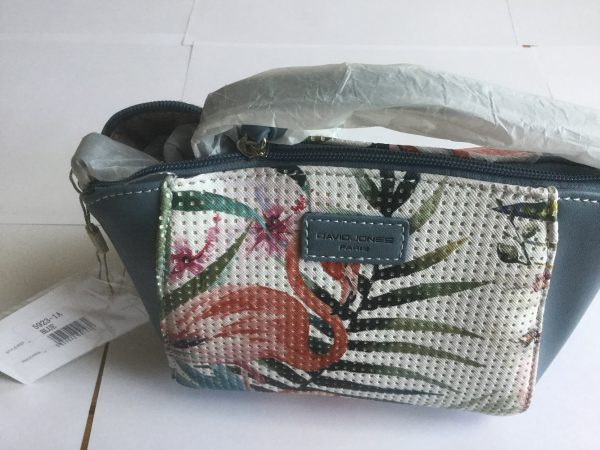 David Jones Cross Body Bag with grab handle in Blue.