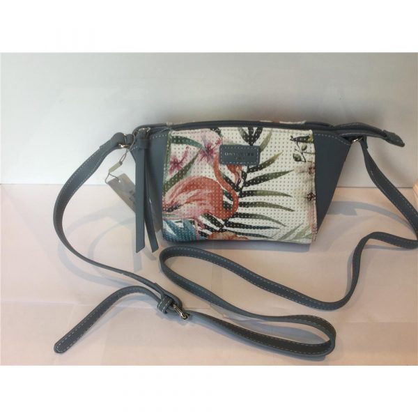 David Jones Cross Body Bag with grab handle in Blue. - Image 3