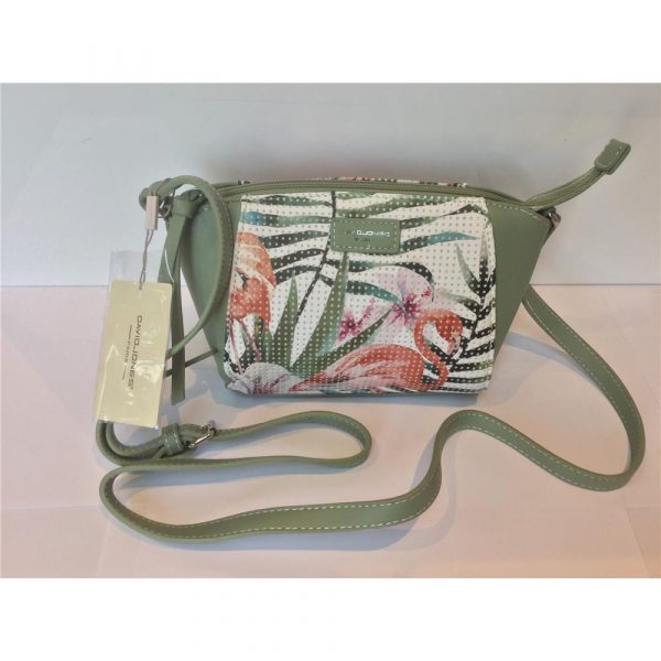 David Jones Crossbody Bag with grab Handle in Apple Green
