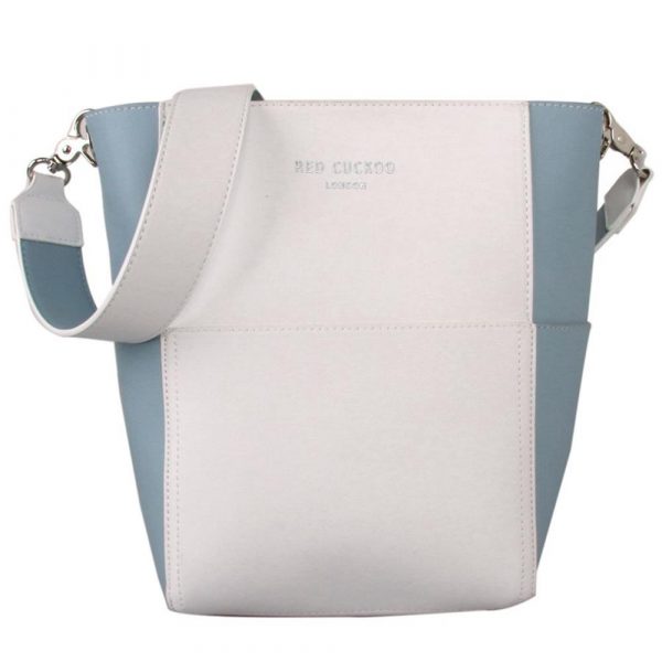 Red Cuckoo White/Blue Bucket Shoulder Bag 2019 - Image 2