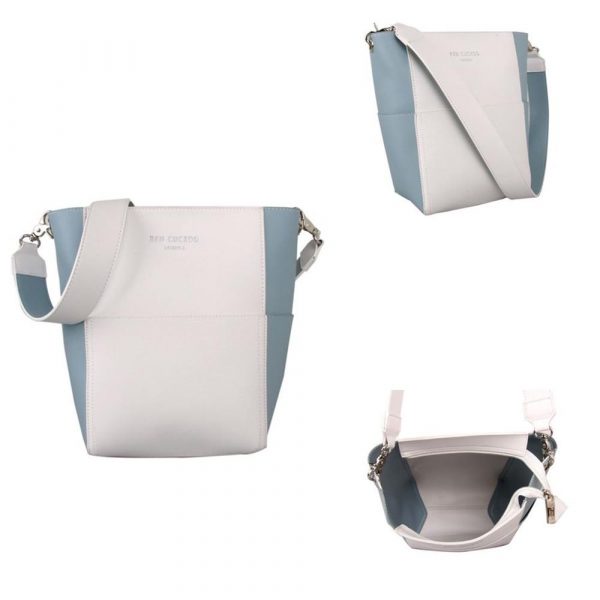 Red Cuckoo White/Blue Bucket Shoulder Bag 2019 - Image 3