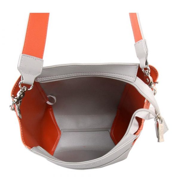 Red Cuckoo Silver/Orange Bucket Shoulder Bag 2019 - Image 2