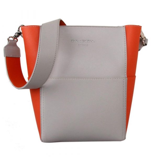 Red Cuckoo Silver/Orange Bucket Shoulder Bag 2019 - Image 3