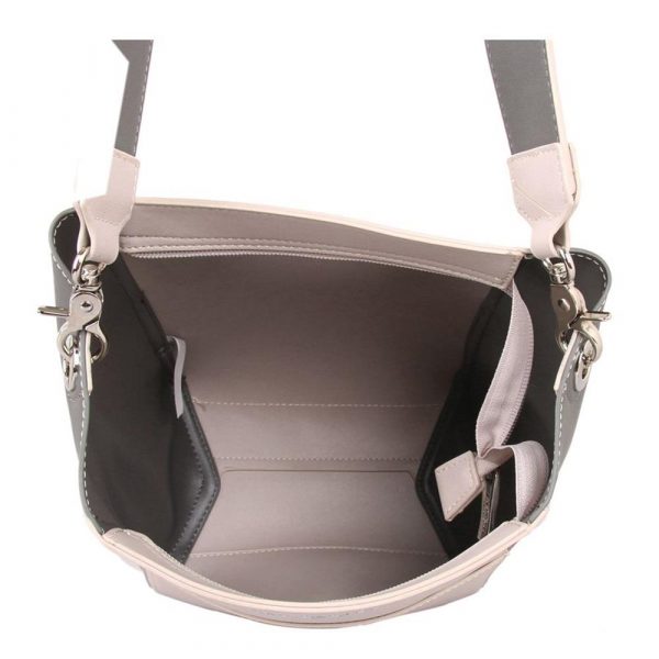 Red Cuckoo Cream/Grey Bucket Shoulder Bag 2019 - Image 2