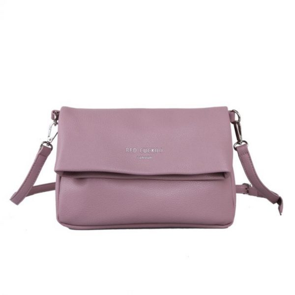 Red Cuckoo Foldover Cross Body Bag in Lilac