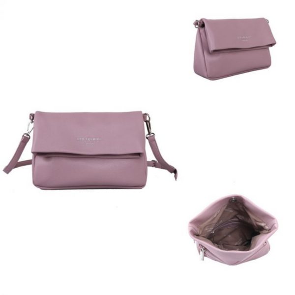 Red Cuckoo Foldover Cross Body Bag in Lilac - Image 4