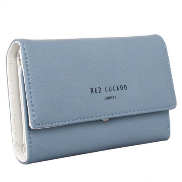 Red Cuckoo Small Foldover Purse in Blue - Image 3