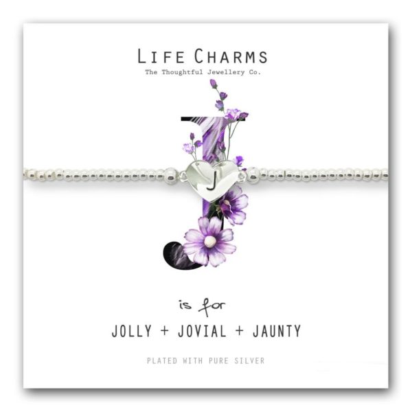 Life Charms J is for Bracelet
