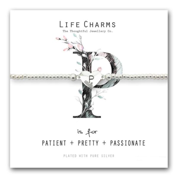 Life Charms P is for Bracelet