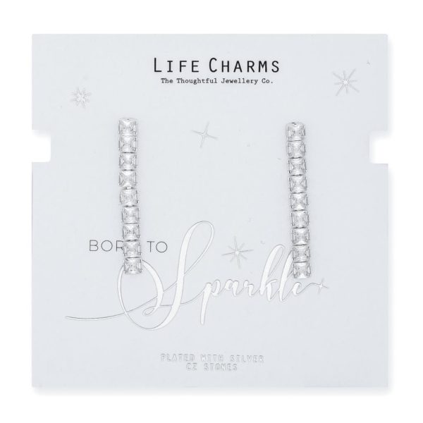 Life Charms Live Love Sparkle Cubic Zirconia Bracelet