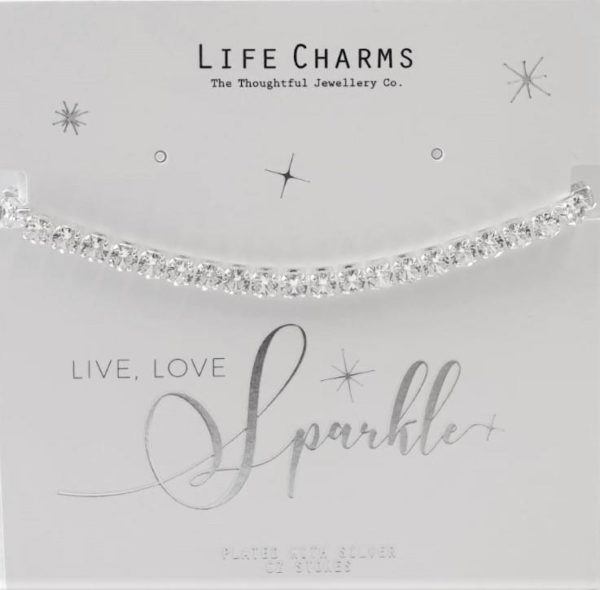 Life Charms Medium Princess Cut Cubic Zirconia Bracelet