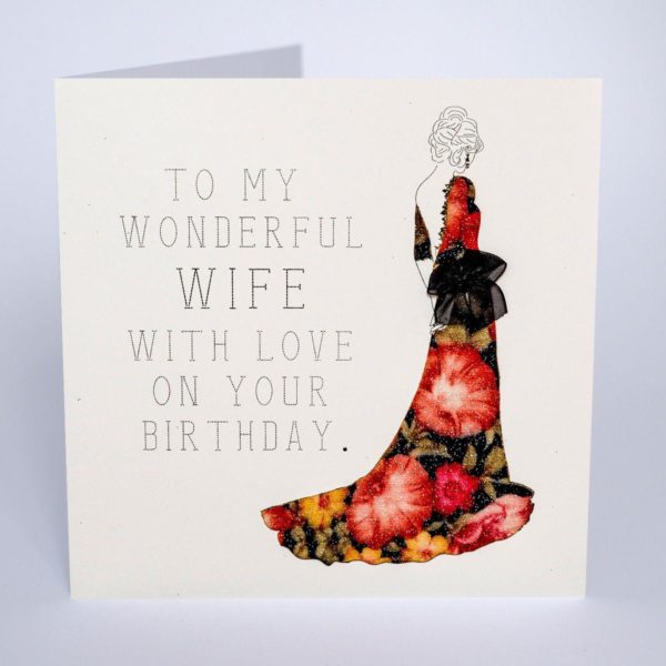 To My Wonderful Wife - Quality Handmade Birthday Card - RB29