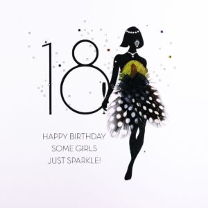 Some Girls Just Sparkle - Quality Handmade 18th Birthday Card / FOF13