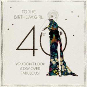 Day Over Fabulous ! - Large Handmade 40th Birthday Card - BLY6
