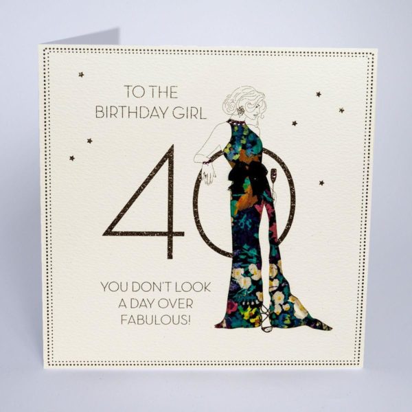 Day Over Fabulous ! - Large Handmade 40th Birthday Card - BLY6 - Image 2