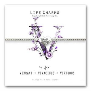 Life Charms V is for Bracelet
