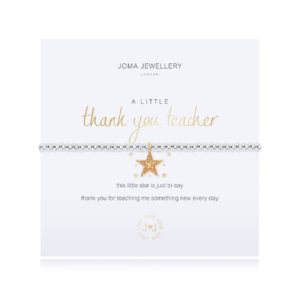 Joma Jewellery a little Thank You Teacher Bracelet