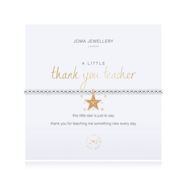 Joma Jewellery a little Thank You Teacher Bracelet