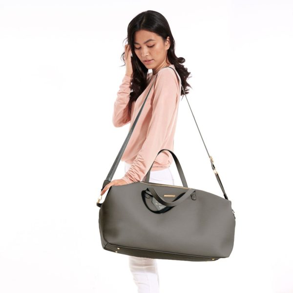 Katie Loxton Weekend Holdall Duffle Bag in Charcoal