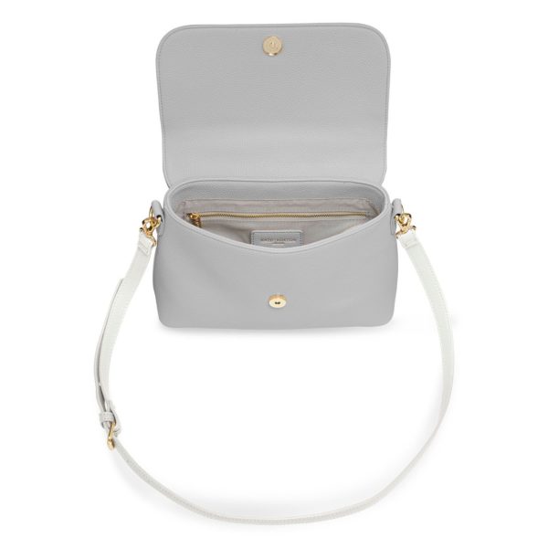 Katie Loxton Talia Two Tone Messenger Bag White/Pale Grey