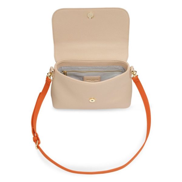 Katie Loxton Talia Two Tone Messenger Bag Orange/Tan