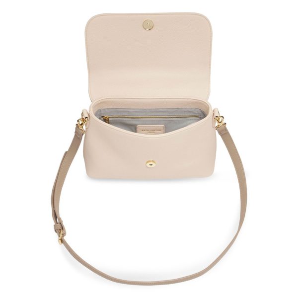 Katie Loxton Talia Two Tone Messenger Bag Taupe/Nude Pink