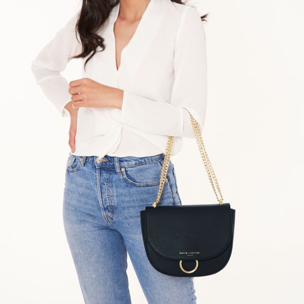 Katie Loxton Lucia Saddle Bag in Navy