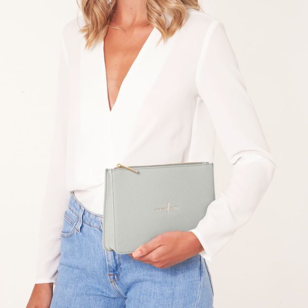 Katie Loxton Pouch Live To Dream in Pale Grey