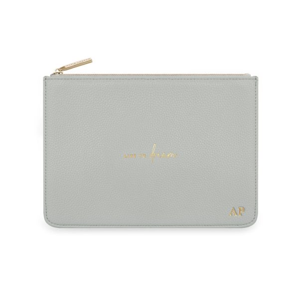 Katie Loxton Pouch Live To Dream in Pale Grey