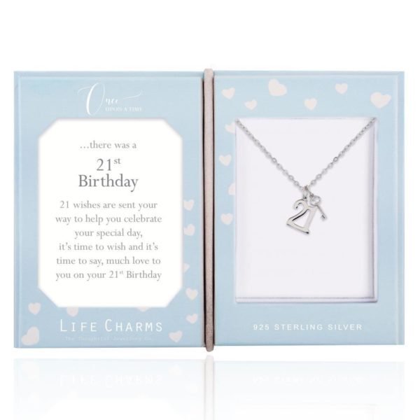 Life Charms Once Upon A Time 21st Birthday Sterling Silver necklace