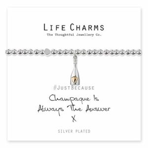 Life Charms Champagne Is Always The Answer bracelet