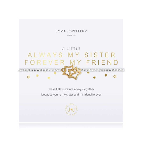 Joma Jewellery a little Always My Sister, Forever My Friend bracelet