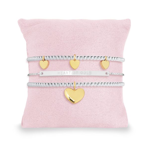 Joma Jewellery Occasion Gift Box Heart of Gold bracelets