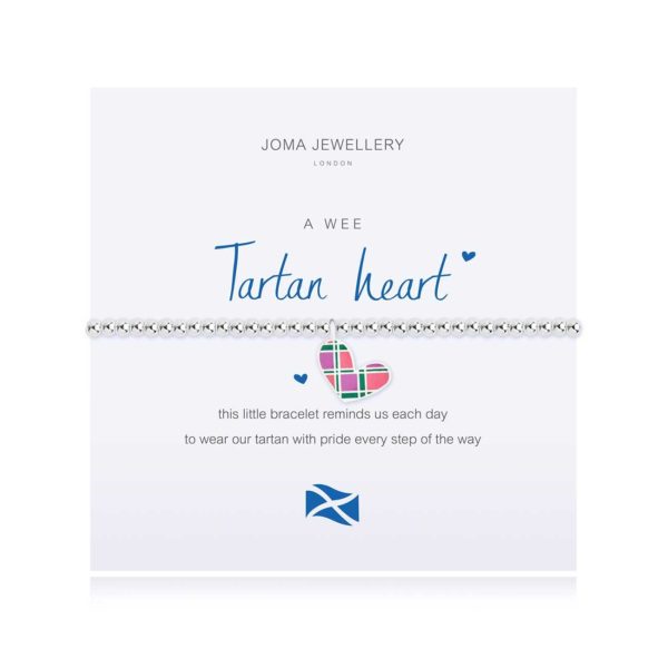 Joma Jewellery a little Scottish Tartan heart bracelet