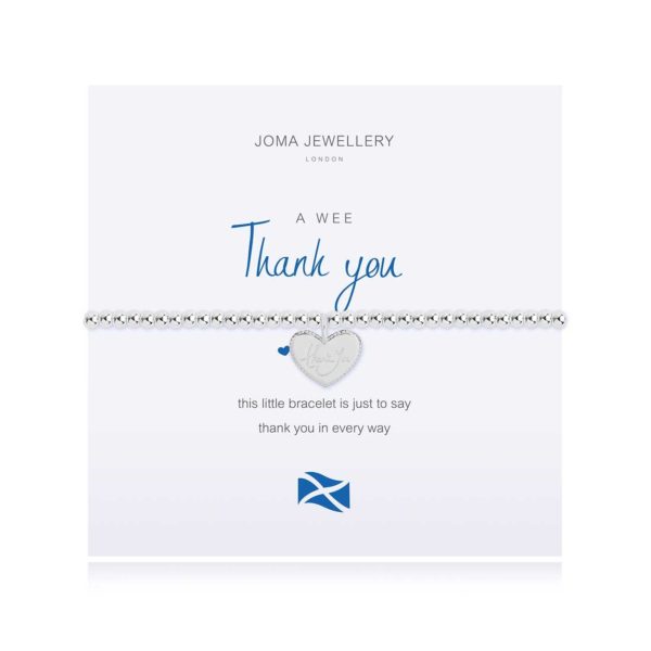 Joma Jewellery a little Scottish Thank You bracelet