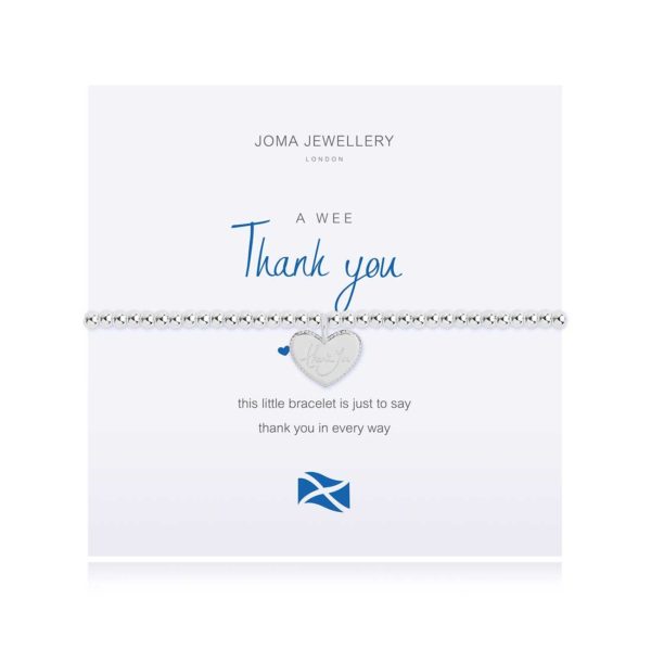 Joma Jewellery a little Scottish Thank You bracelet