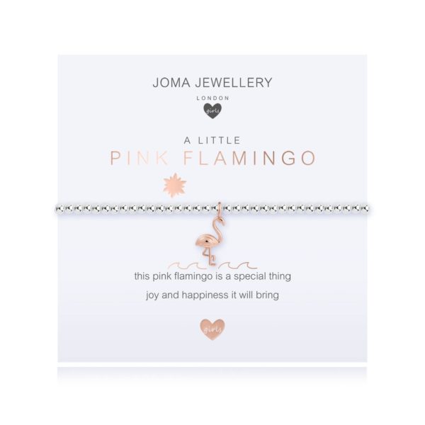 Joma Jewellery Childrens a little Pink Flamingo bracelet