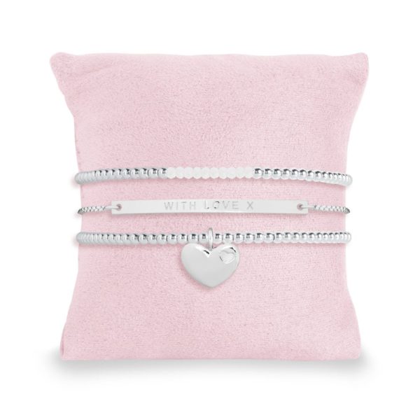 Joma Jewellery Occasion Gift Box With Love triple bracelets - Image 2