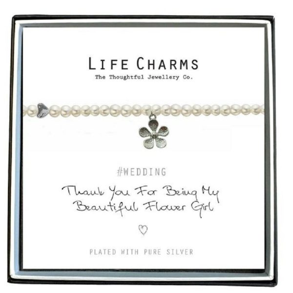 Life Charms Thank You Being My Beautiful Flower Girl Bracelet - Image 2