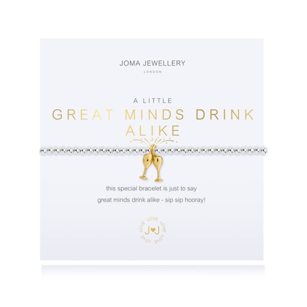 Joma Jewellery a little Great Minds Drink Alike bracelet