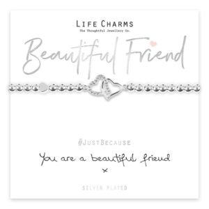 Life Charms Beautiful Friend Silver Plated Bracelet