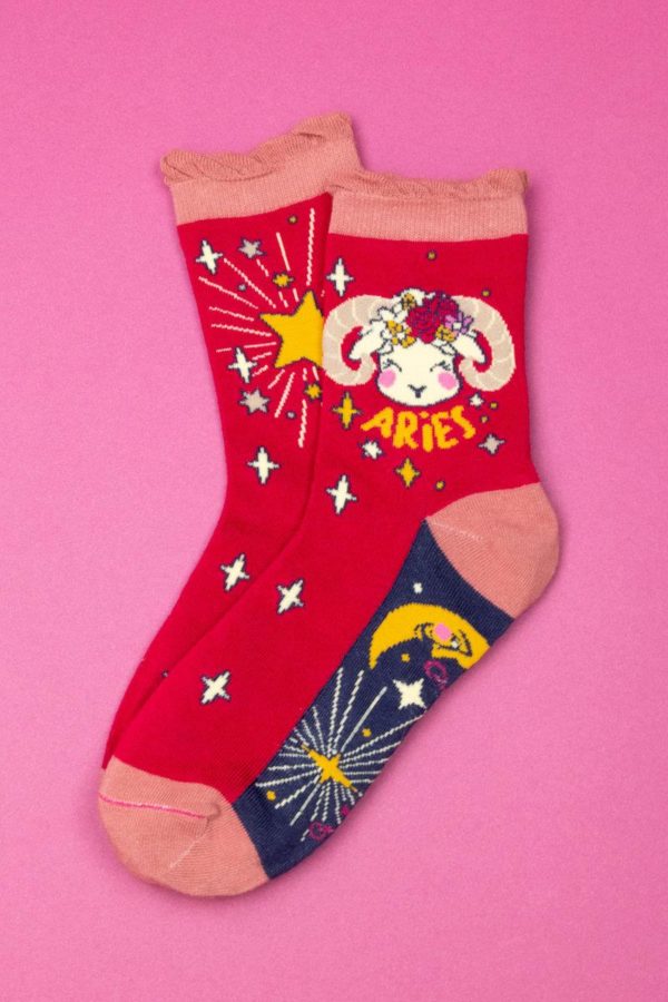 Powder Zodiac ankle socks - Aries - Image 2